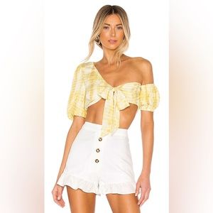 Majorelle Alyssa Top in Yellow Tie Dye